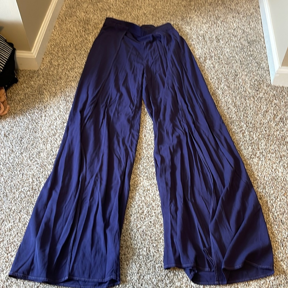 Michael Stars blue wide, leg open, lounge pant